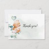 Merci Carte de fermeture Bébé Ours (Devant)