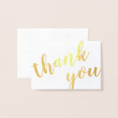 merci carte de feuille de feuille de feuille d'or (Devant avec enveloppe)