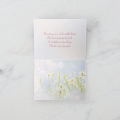 Merci, carte de gérbera rose (Intérieur)