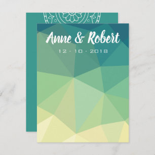 Merci carte de note en mandala jaune vert