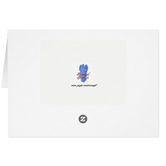 Merci carte de note, Iris croquis (Dos Horizontal)