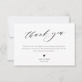 MERCI | carte de remerciement de mariage moderne (Devant)