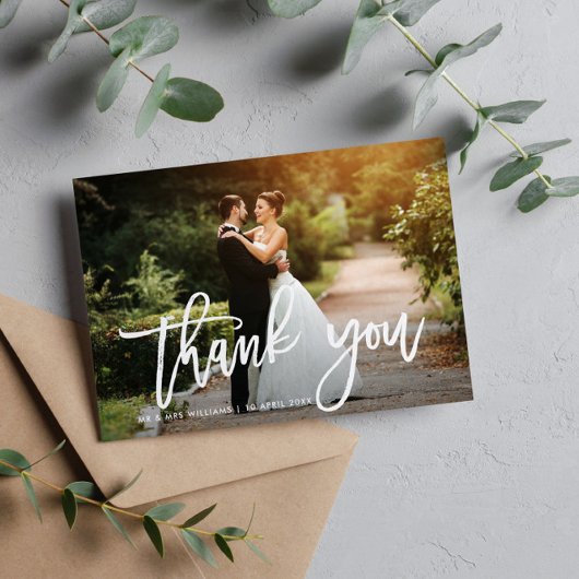 MERCI | carte de remerciements mariage de texte de