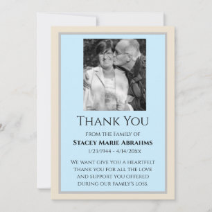 Merci, Carte de Sympathie, Carte de remerciements