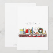 Merci - Carte de vacances thème de Noël (Devant / Derrière)