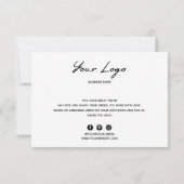 Merci Carte de visite (Dos)