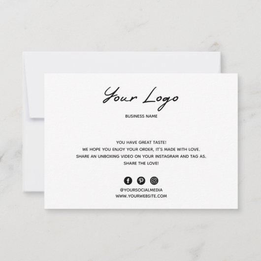 Merci Carte de visite (Dos)