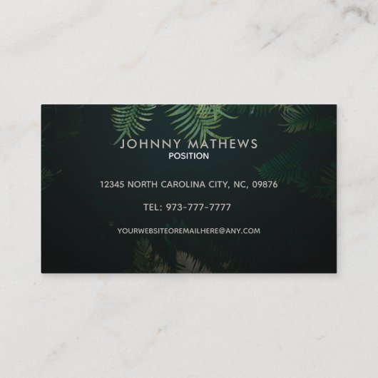 Merci Carte de visite (Dos)