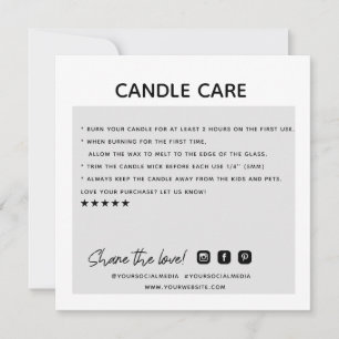 Merci Carte de visite de commande de soins aux bou
