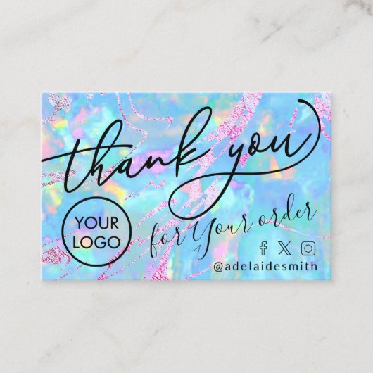 merci carte de visite de l'opale (Devant)