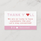 Merci Carte de visite du coeur (Dos)