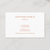 Merci Carte de visite Élégante Terracotta moderne (Dos)