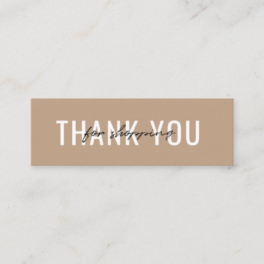 Merci Carte de visite pour votre commande Minimali (Devant)