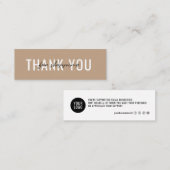 Merci Carte de visite pour votre commande Minimali (Devant / Derrière)