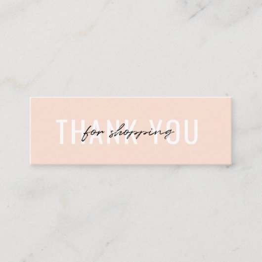 Merci Carte de visite pour votre commande Minimali (Devant)