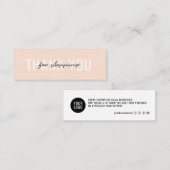 Merci Carte de visite pour votre commande Minimali (Devant / Derrière)