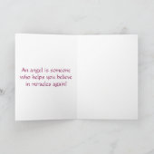 Merci - carte de voeux d'ange (Intérieur)