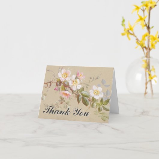 "Merci" + Carte de voeux Fleurs (Fleur jaune)