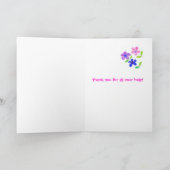 Merci, Carte Enseignant - Flower Power (Intérieur)