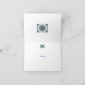 Merci Carte Note Bleu Blanc Kaleidoscope (Intérieur)