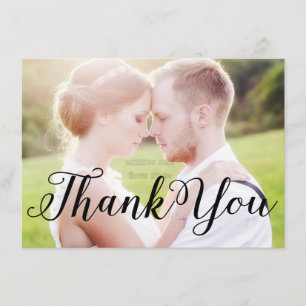 MERCI Carte photo à typographie noire recto & vers