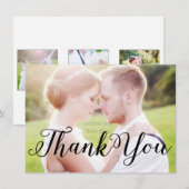 MERCI Carte photo à typographie noire recto & vers (Devant / Derrière)