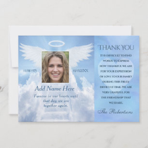 Merci Carte photo Angel Wings