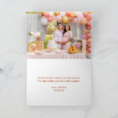 Merci Carte photo Boho Heart Terracotta (Intérieur)