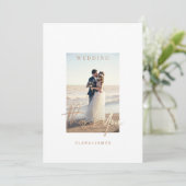 Merci Carte photo de plage Mariage (Debout devant)