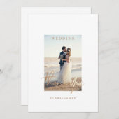 Merci Carte photo de plage Mariage (Devant / Derrière)