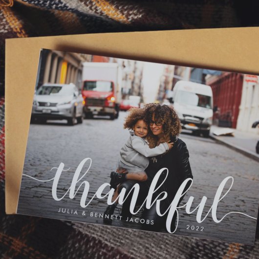 Merci | Carte photo de Thanksgiving