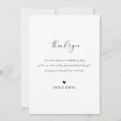 merci carte photo mariage (Dos)