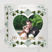 Merci carte photo mariage irlandais nœud d'unité (Devant / Derrière)