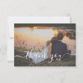 merci carte photo mariage numérique minimal (Devant)