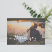 merci carte photo mariage numérique minimal (Debout devant)