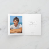 Merci CARTE PHOTO moderne ombre bleu royal (Intérieur)