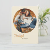 Merci Carte photo ovale (Debout devant)