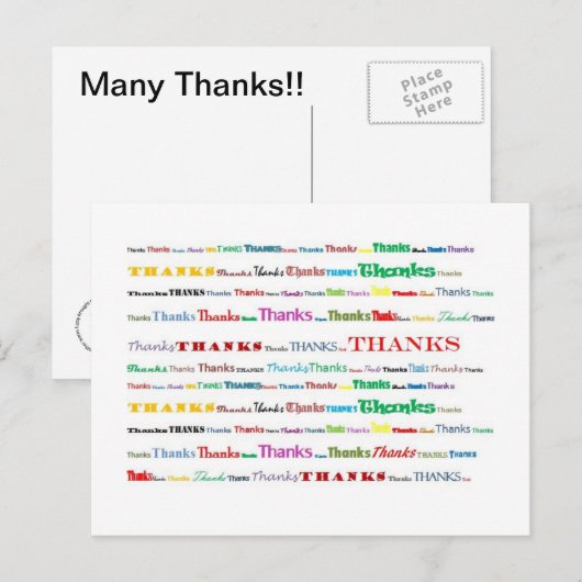 Merci carte postale (Devant / Derrière)