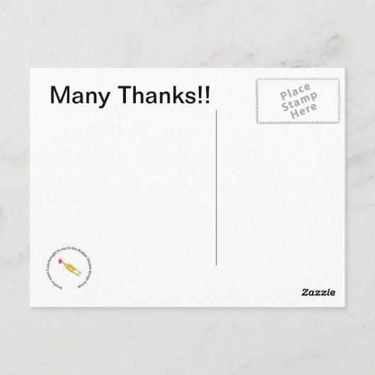 Merci carte postale (Dos)