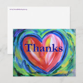 Merci Carte Postale Art du Coeur (Devant / Derrière)