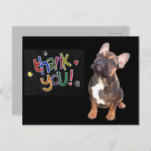 Merci Carte postale Bouledogue Français (Devant / Derrière)