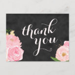 merci carte postale | chalkboard rose floral<br><div class="desc">merci carte postale | chalkboard rose floral</div>