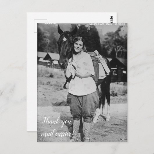 Merci, Carte Postale du Facteur (Devant / Derrière)