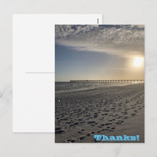 Merci Carte postale Holiday (Devant / Derrière)