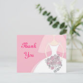 Merci carte postale nuptiale (Debout devant)