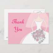 Merci carte postale nuptiale (Devant / Derrière)