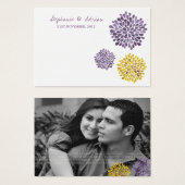 Merci Cartes Aquarelle Dahlia Fleurs (Devant & derrière)