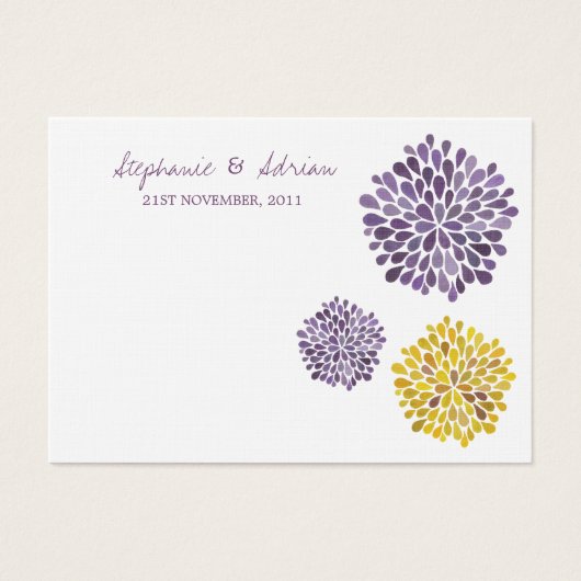 Merci Cartes Aquarelle Dahlia Fleurs (Devant)