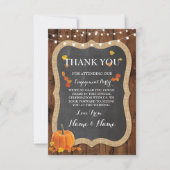 Merci Cartes Automne Citrouille Bois Rustique Hive (Devant)