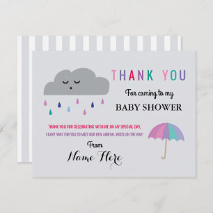Merci Cartes Baby shower Cloud Sprinkle Girl
